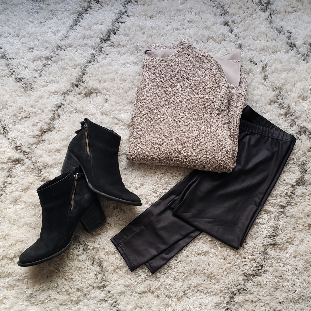 NWT Topshop leather-look leggings